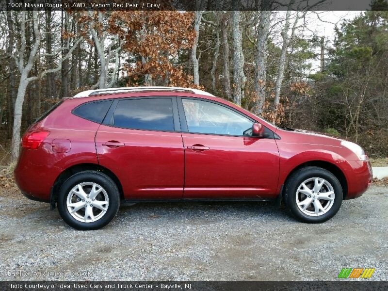 Venom Red Pearl / Gray 2008 Nissan Rogue SL AWD