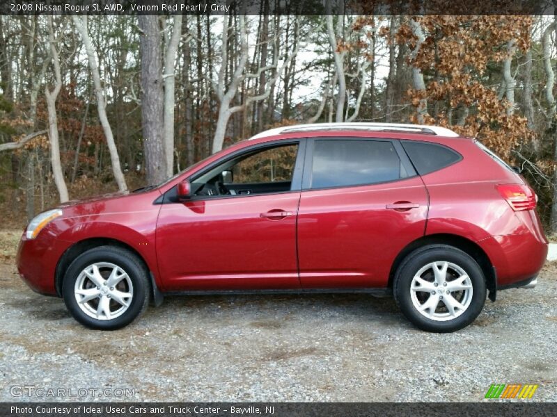 Venom Red Pearl / Gray 2008 Nissan Rogue SL AWD