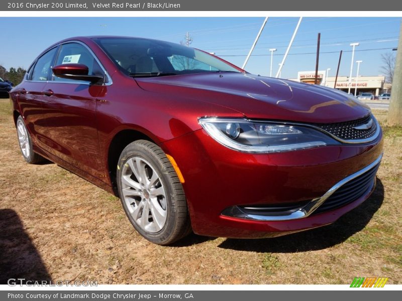 Velvet Red Pearl / Black/Linen 2016 Chrysler 200 Limited