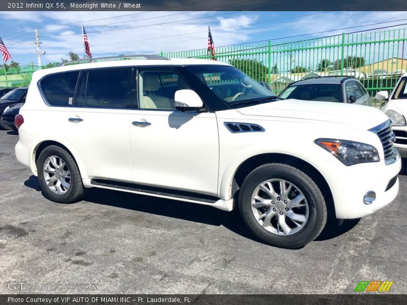 Moonlight White / Wheat 2012 Infiniti QX 56