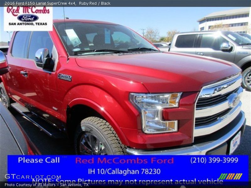 Ruby Red / Black 2016 Ford F150 Lariat SuperCrew 4x4