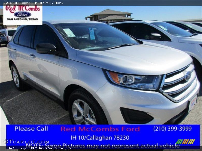 Ingot Silver / Ebony 2016 Ford Edge SE