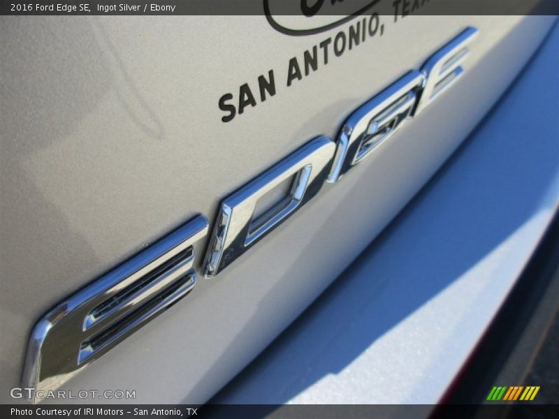 Ingot Silver / Ebony 2016 Ford Edge SE