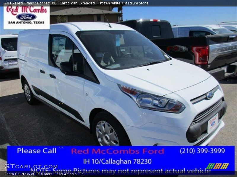 Frozen White / Medium Stone 2016 Ford Transit Connect XLT Cargo Van Extended