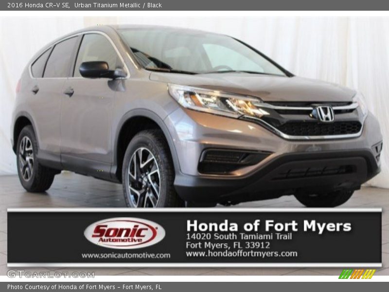 Urban Titanium Metallic / Black 2016 Honda CR-V SE