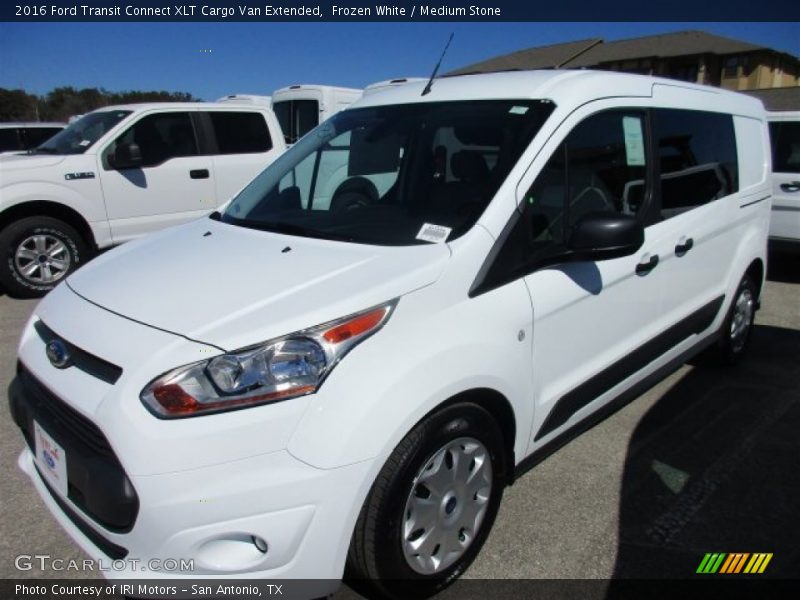 Frozen White / Medium Stone 2016 Ford Transit Connect XLT Cargo Van Extended