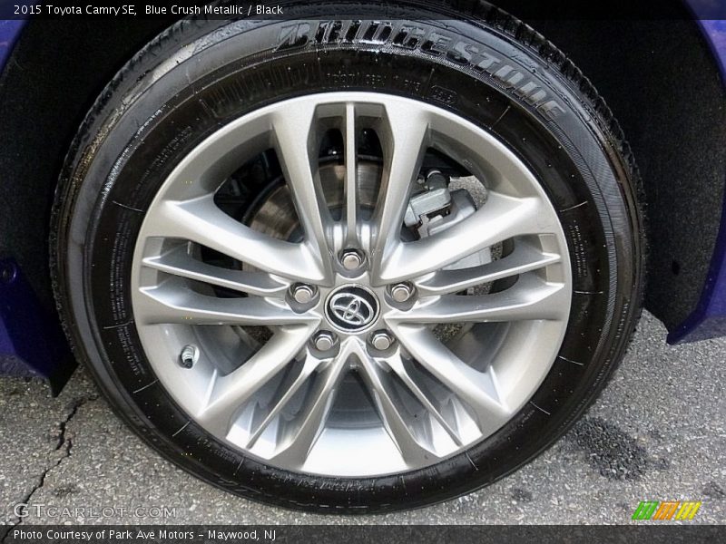 Blue Crush Metallic / Black 2015 Toyota Camry SE