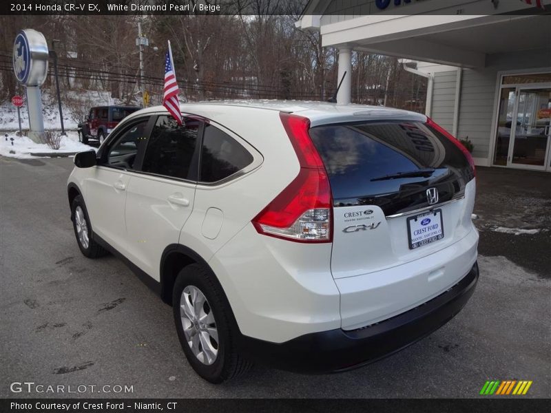 White Diamond Pearl / Beige 2014 Honda CR-V EX