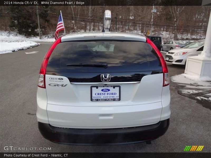 White Diamond Pearl / Beige 2014 Honda CR-V EX