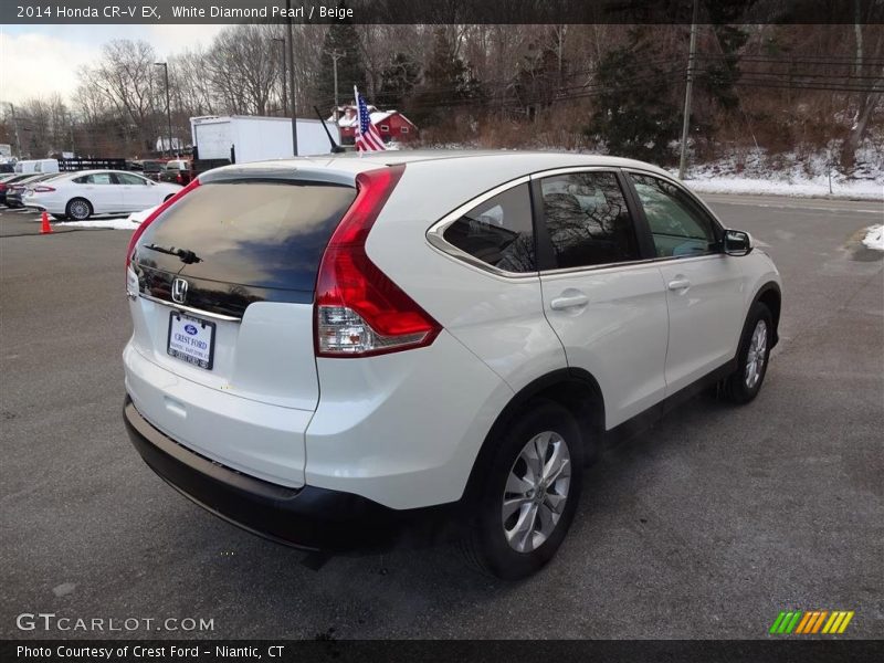 White Diamond Pearl / Beige 2014 Honda CR-V EX