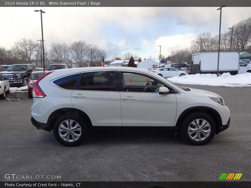 White Diamond Pearl / Beige 2014 Honda CR-V EX