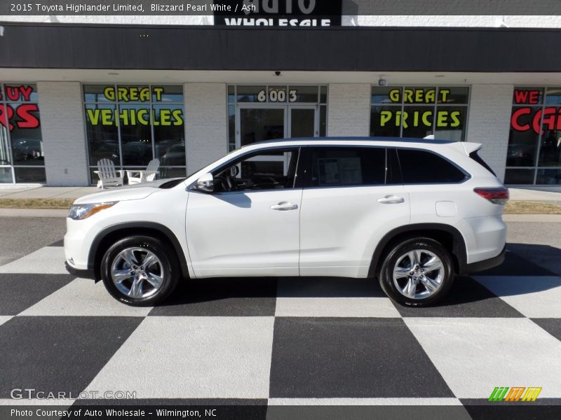 Blizzard Pearl White / Ash 2015 Toyota Highlander Limited