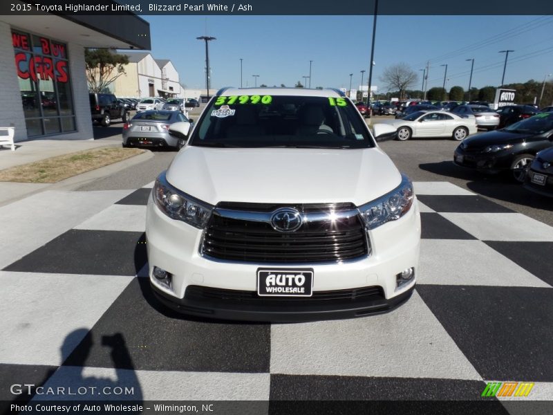 Blizzard Pearl White / Ash 2015 Toyota Highlander Limited