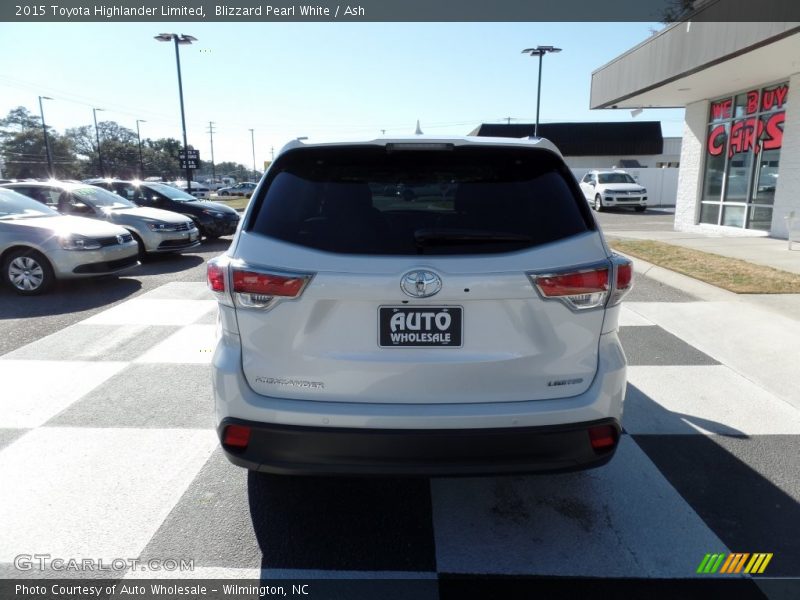 Blizzard Pearl White / Ash 2015 Toyota Highlander Limited