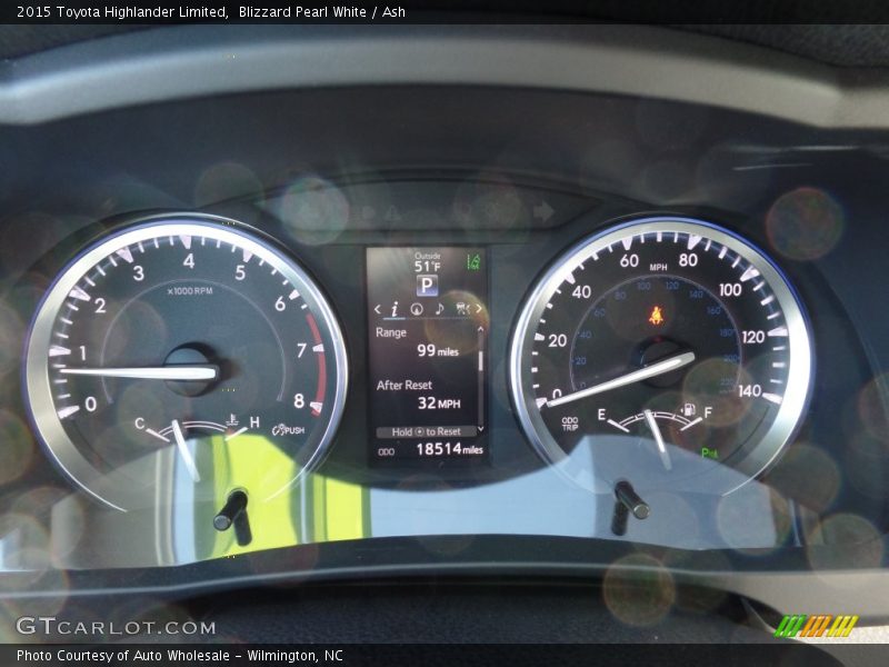 Blizzard Pearl White / Ash 2015 Toyota Highlander Limited