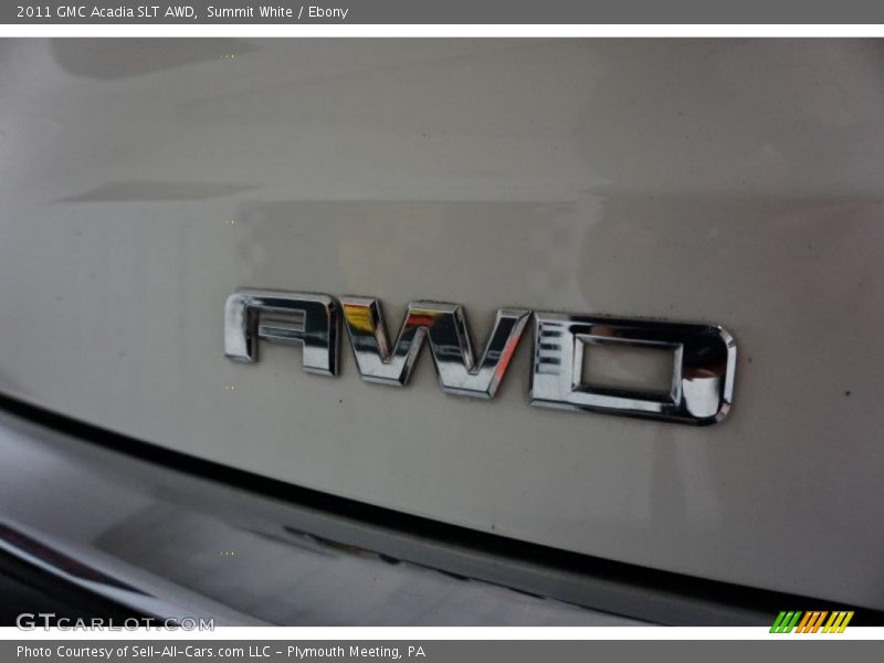 Summit White / Ebony 2011 GMC Acadia SLT AWD