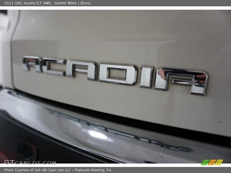 Summit White / Ebony 2011 GMC Acadia SLT AWD