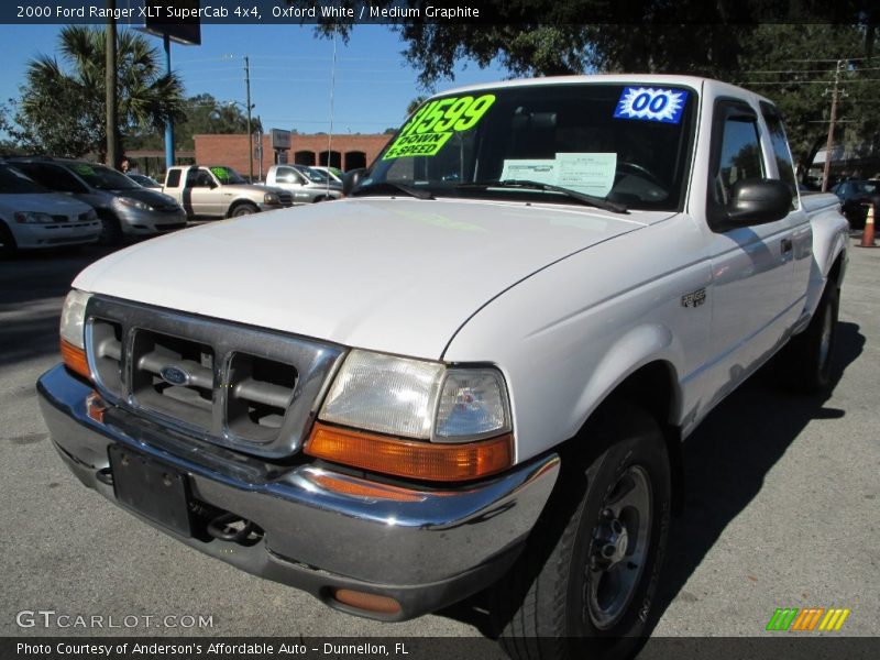 Oxford White / Medium Graphite 2000 Ford Ranger XLT SuperCab 4x4