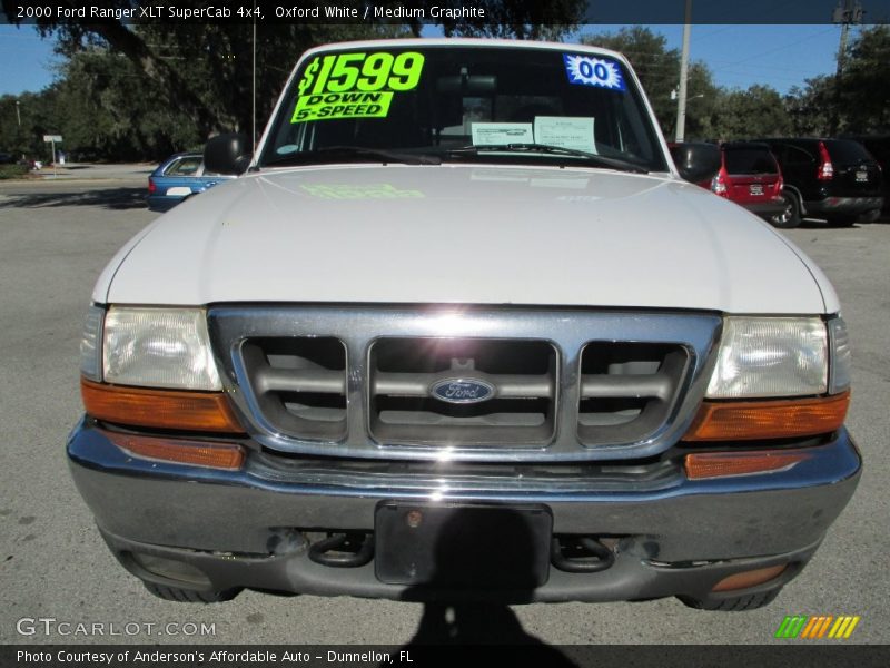 Oxford White / Medium Graphite 2000 Ford Ranger XLT SuperCab 4x4