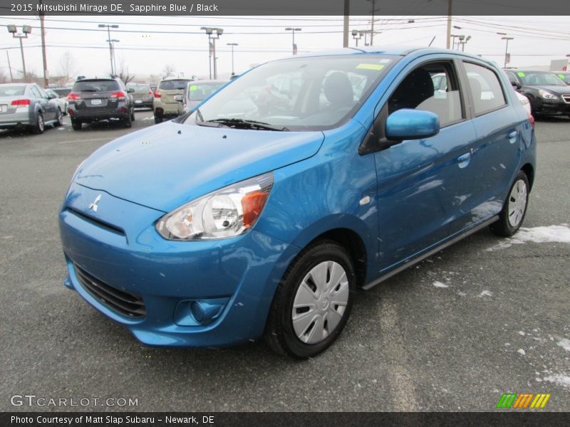 Sapphire Blue / Black 2015 Mitsubishi Mirage DE