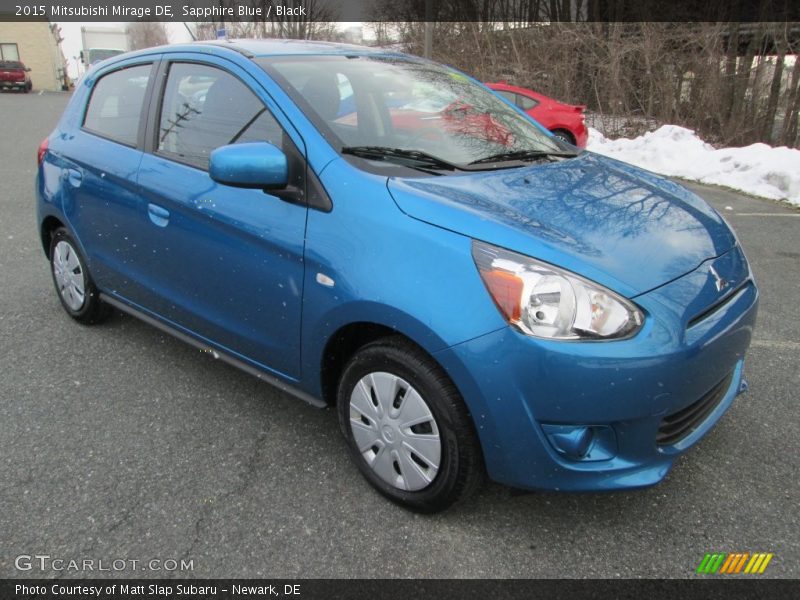 Sapphire Blue / Black 2015 Mitsubishi Mirage DE