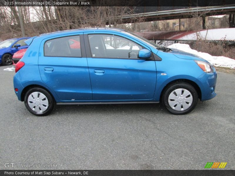 Sapphire Blue / Black 2015 Mitsubishi Mirage DE