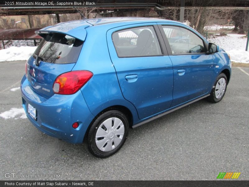 Sapphire Blue / Black 2015 Mitsubishi Mirage DE