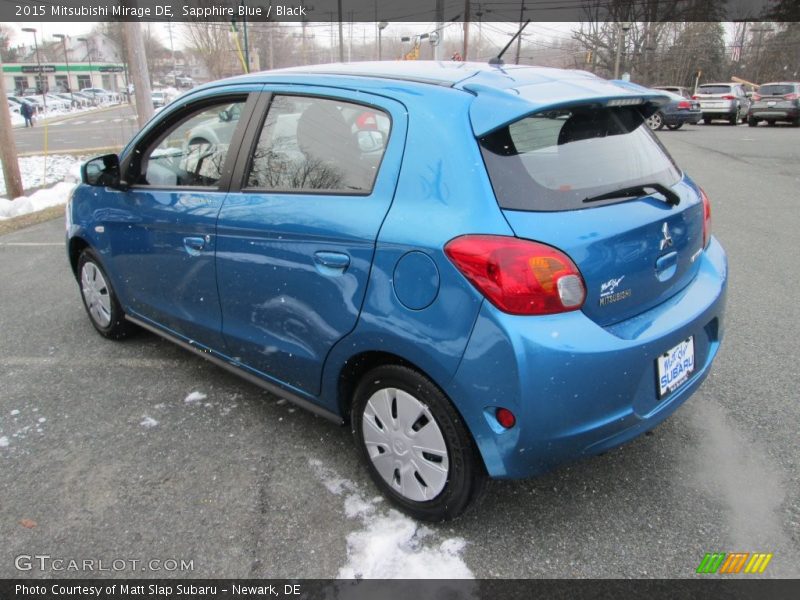 Sapphire Blue / Black 2015 Mitsubishi Mirage DE