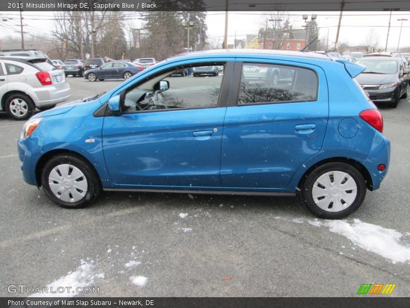 Sapphire Blue / Black 2015 Mitsubishi Mirage DE
