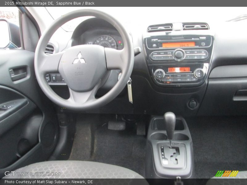 Sapphire Blue / Black 2015 Mitsubishi Mirage DE