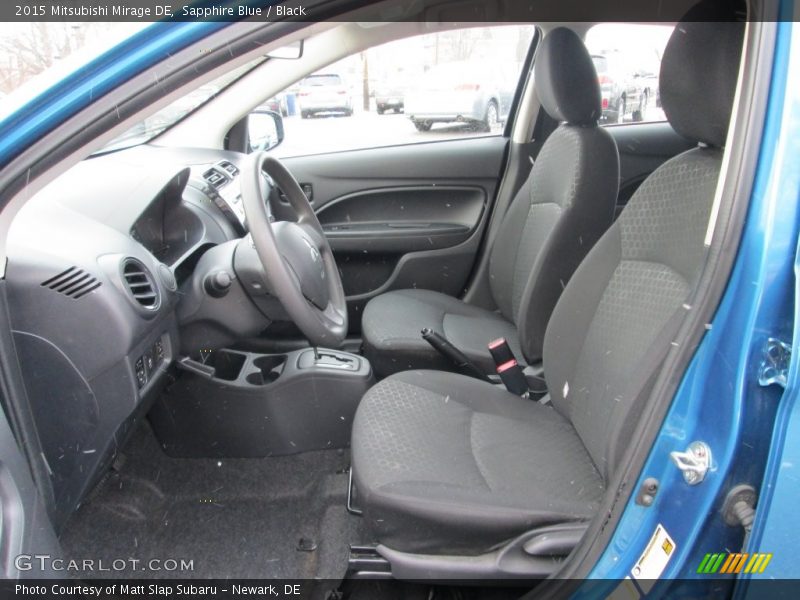 Sapphire Blue / Black 2015 Mitsubishi Mirage DE