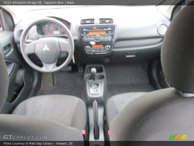 Sapphire Blue / Black 2015 Mitsubishi Mirage DE