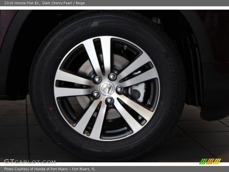 Dark Cherry Pearl / Beige 2016 Honda Pilot EX