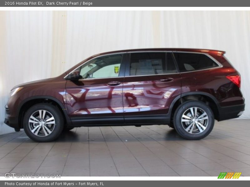 Dark Cherry Pearl / Beige 2016 Honda Pilot EX