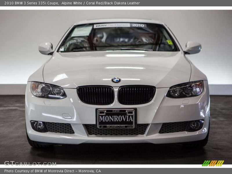 Alpine White / Coral Red/Black Dakota Leather 2010 BMW 3 Series 335i Coupe