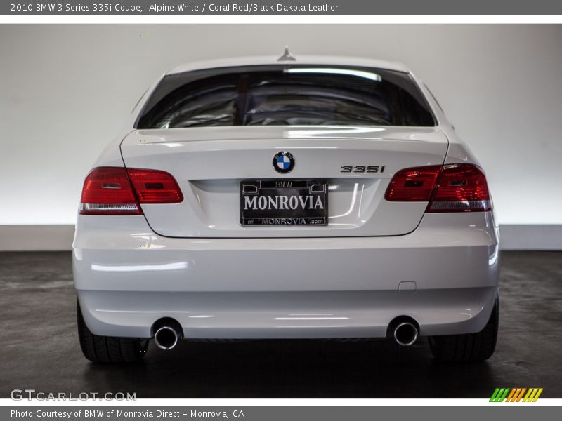Alpine White / Coral Red/Black Dakota Leather 2010 BMW 3 Series 335i Coupe