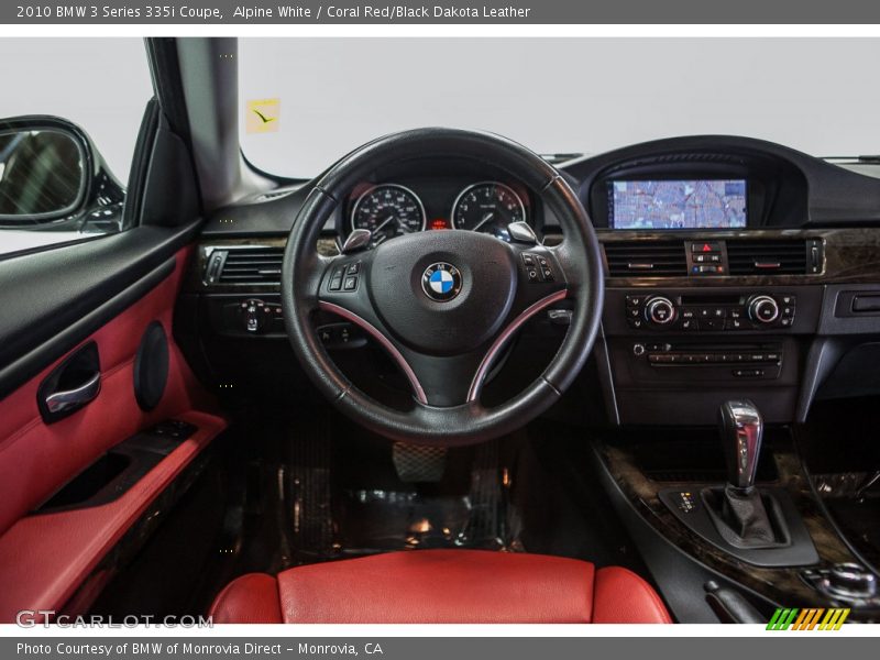 Alpine White / Coral Red/Black Dakota Leather 2010 BMW 3 Series 335i Coupe