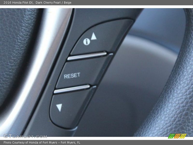 Dark Cherry Pearl / Beige 2016 Honda Pilot EX