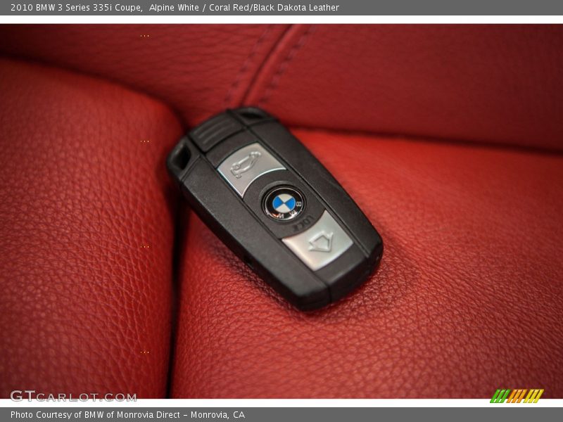 Alpine White / Coral Red/Black Dakota Leather 2010 BMW 3 Series 335i Coupe