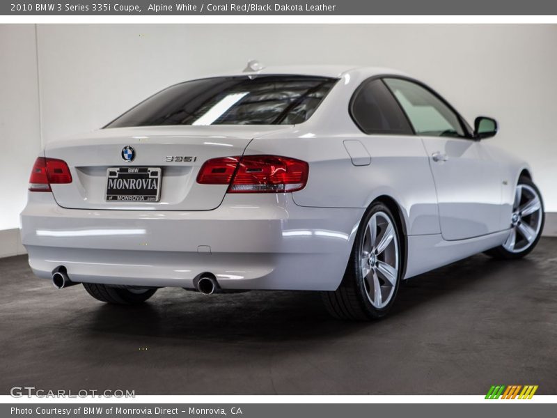 Alpine White / Coral Red/Black Dakota Leather 2010 BMW 3 Series 335i Coupe