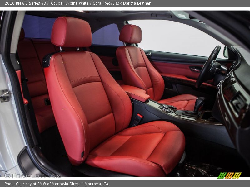 Alpine White / Coral Red/Black Dakota Leather 2010 BMW 3 Series 335i Coupe