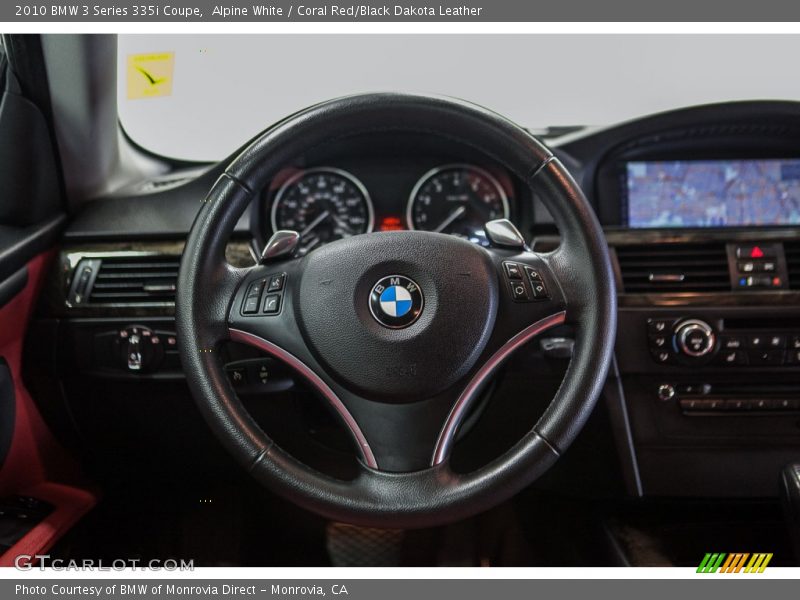 Alpine White / Coral Red/Black Dakota Leather 2010 BMW 3 Series 335i Coupe