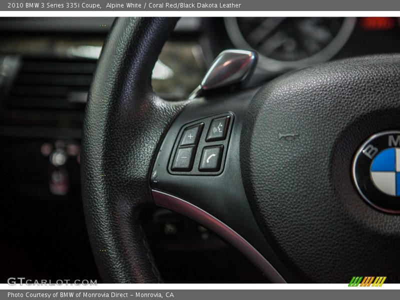 Alpine White / Coral Red/Black Dakota Leather 2010 BMW 3 Series 335i Coupe