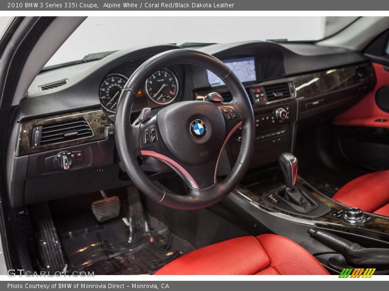Alpine White / Coral Red/Black Dakota Leather 2010 BMW 3 Series 335i Coupe