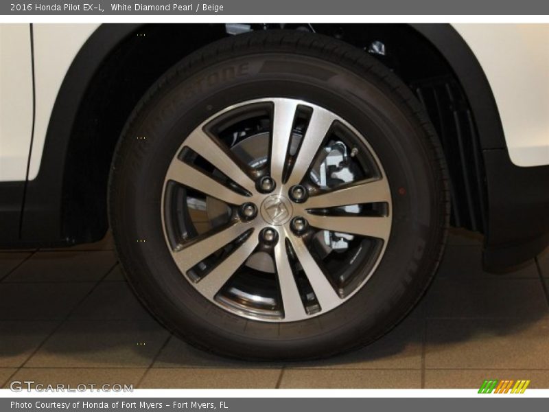White Diamond Pearl / Beige 2016 Honda Pilot EX-L