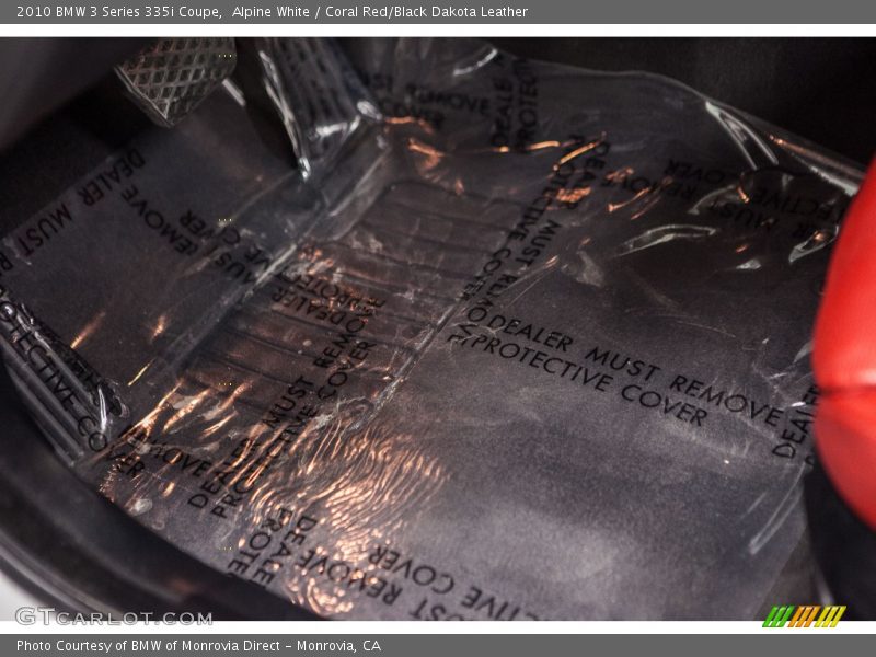 Alpine White / Coral Red/Black Dakota Leather 2010 BMW 3 Series 335i Coupe