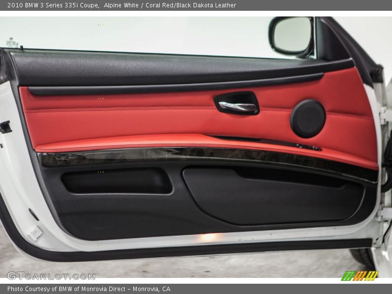 Alpine White / Coral Red/Black Dakota Leather 2010 BMW 3 Series 335i Coupe