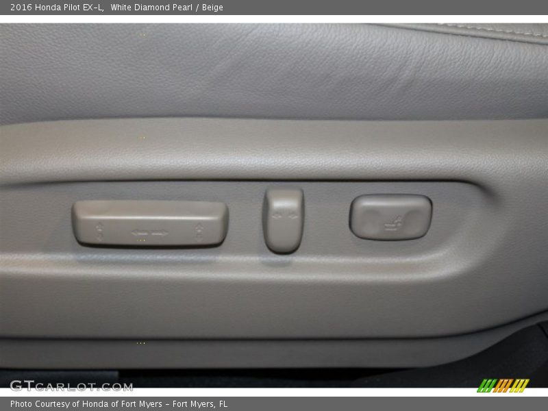 White Diamond Pearl / Beige 2016 Honda Pilot EX-L