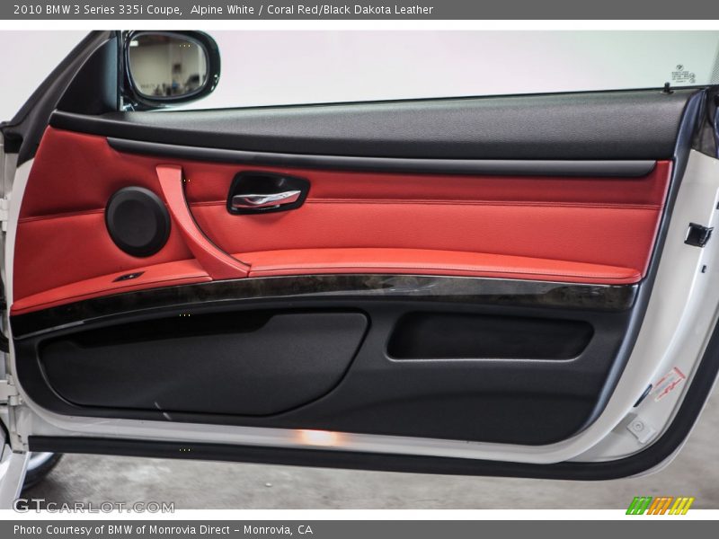 Alpine White / Coral Red/Black Dakota Leather 2010 BMW 3 Series 335i Coupe