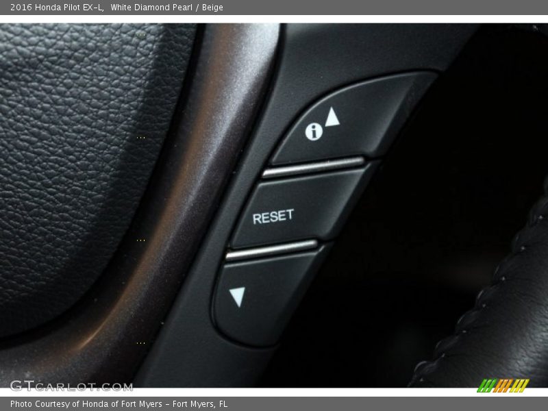 White Diamond Pearl / Beige 2016 Honda Pilot EX-L
